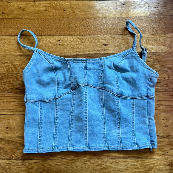 Tiger Mist Denim Top - Picture 2 of 6